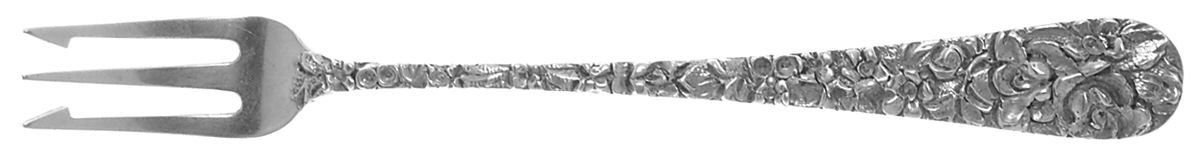 Princess-Hand Chased (Sterling, 1915) Oyster Fork by Kirk Stieff-1