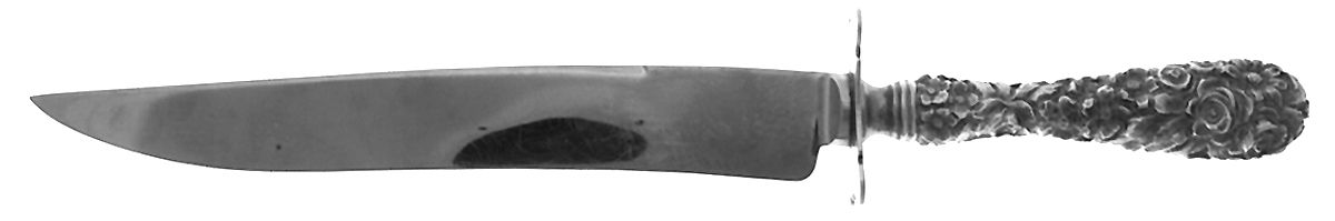 Princess-Hand Chased (Sterling, 1915) Small Steak Carving Knife with Stainless Blade by Kirk Stieff-1