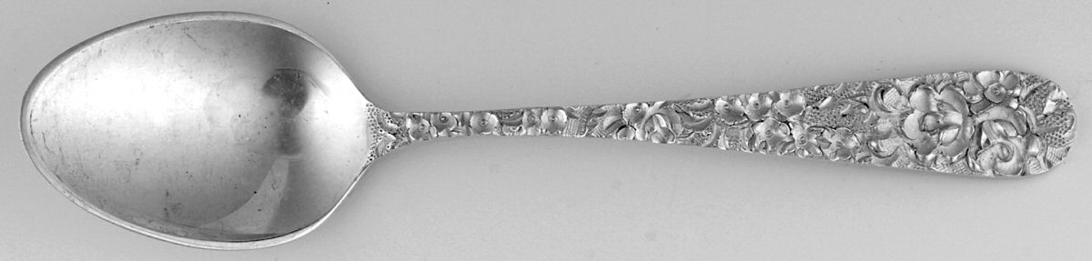 Princess-Hand Chased (Sterling, 1915) Place/Oval Soup Spoon by Kirk Stieff-1