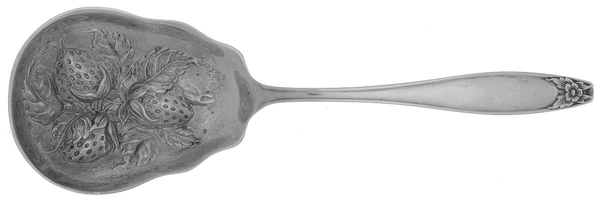 Puritan (Sterling, 1922) Small Chased Berry Spoon-3 Berries by Kirk Stieff-1