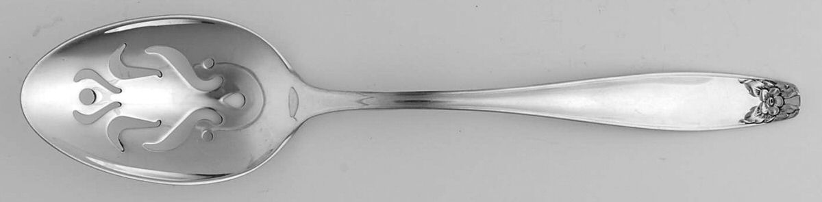 Puritan (Sterling, 1922) Pierced Tablespoon (Serving Spoon) CM by Kirk Stieff-1
