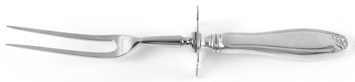 Puritan (Sterling, 1922) Small Steak Carving Fork with Stainless Prongs by Kirk Stieff-1