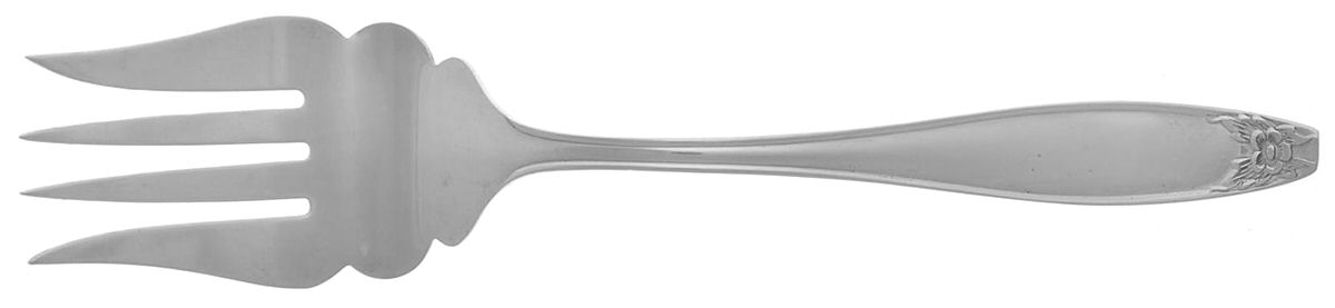 Puritan (Sterling, 1922) Small Solid Cold Meat Serving Fork by Kirk Stieff-1