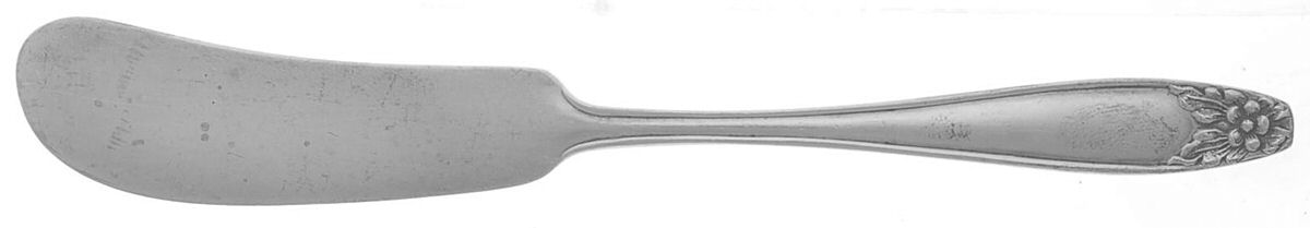 Puritan (Sterling, 1922) Flat Handle Butter Spreader by Kirk Stieff-1