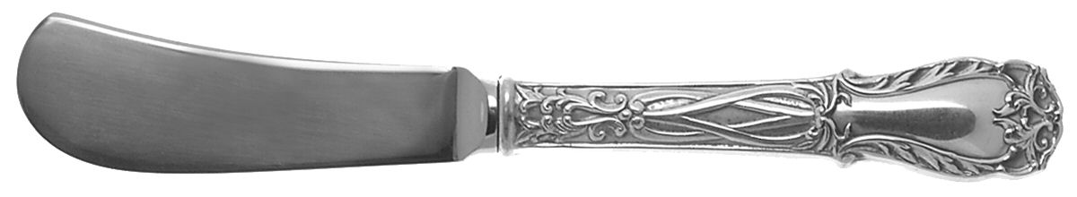 Quadrille (Sterling, 1950) Butter Spreader Hollow Hdl-Paddle/Stainless Blade by Kirk Stieff-1
