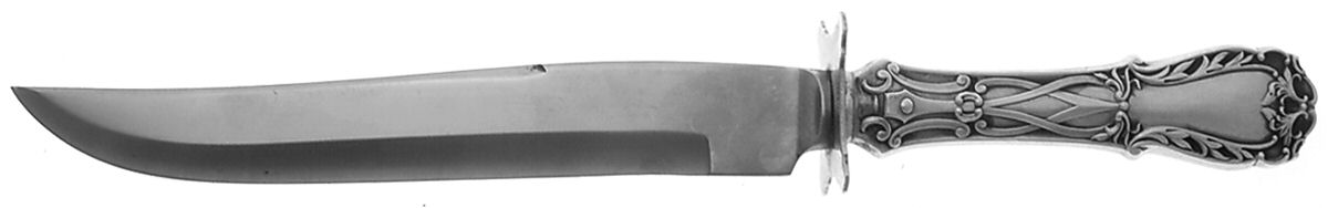 Quadrille (Sterling, 1950) Small Steak Carving Knife with Stainless Blade by Kirk Stieff-1