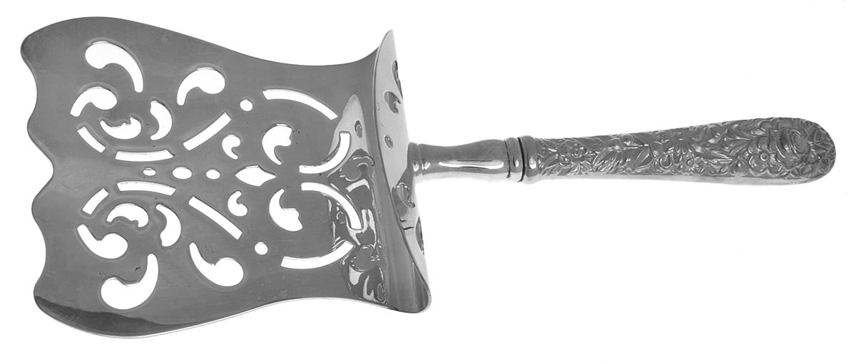 Repousse (Sterling, 1828) Hollow Asparagus Server with Stainless Hood by Kirk Stieff-1