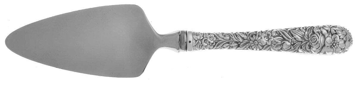 Repousse (Sterling, 1828) Cheese Server with Stainless Blade HC by Kirk Stieff-1