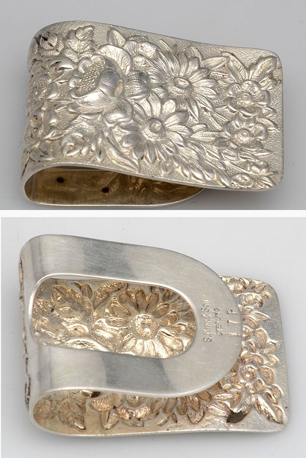 Repousse (Sterling, 1828) Napkin Clip by Kirk Stieff-1