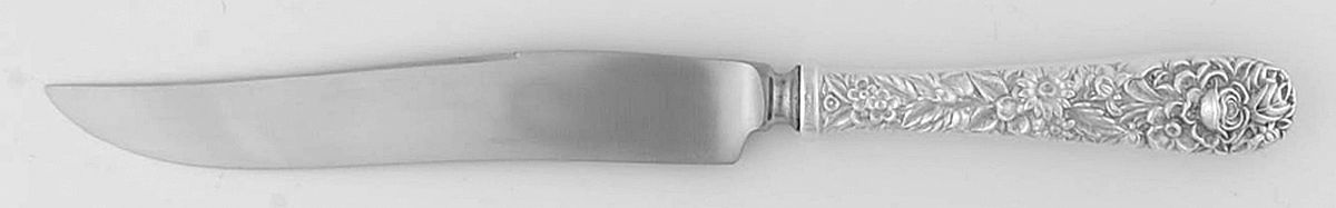 Repousse (Sterling, 1828) Small Steak Carving Knife with Stainless Blade by Kirk Stieff-1