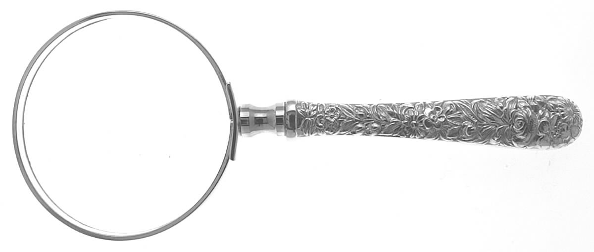 Repousse (Sterling, 1828) Magnifying Glass by Kirk Stieff-1