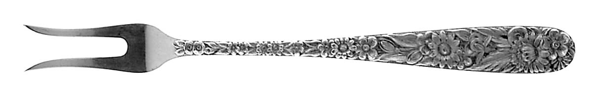 Repousse (Sterling, 1828) Lemon Fork Large by Kirk Stieff-1