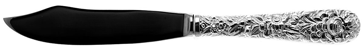 Repousse (Sterling, 1828) Individual Fish Knife with Stainless Blade by Kirk Stieff-1