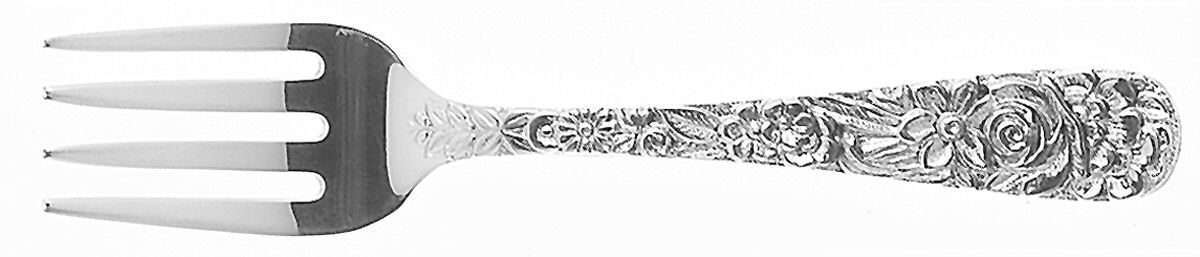 Repousse (Sterling, 1828) Baby Fork by Kirk Stieff-1