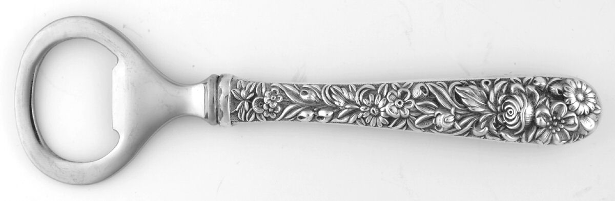 Repousse (Sterling, 1828) Bottle Opener with Stainless Bowl by Kirk Stieff-1