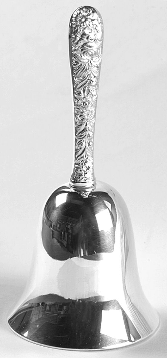Repousse (Sterling, 1828) Plated Bell with Sterling Handle by Kirk Stieff-1