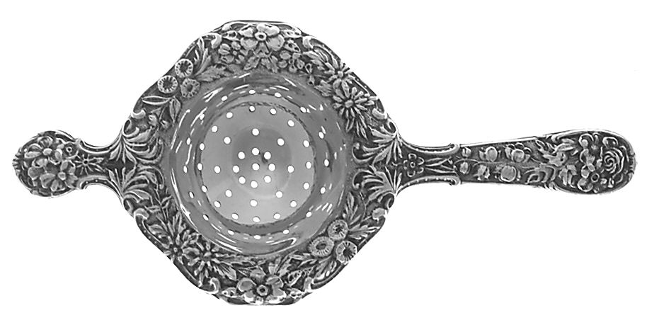 Repousse (Sterling, 1828) Solid Individual Overcup Tea Strainer by Kirk Stieff-1