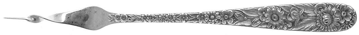 Repousse (Sterling, 1828) One Tine Butter Pick by Kirk Stieff-1