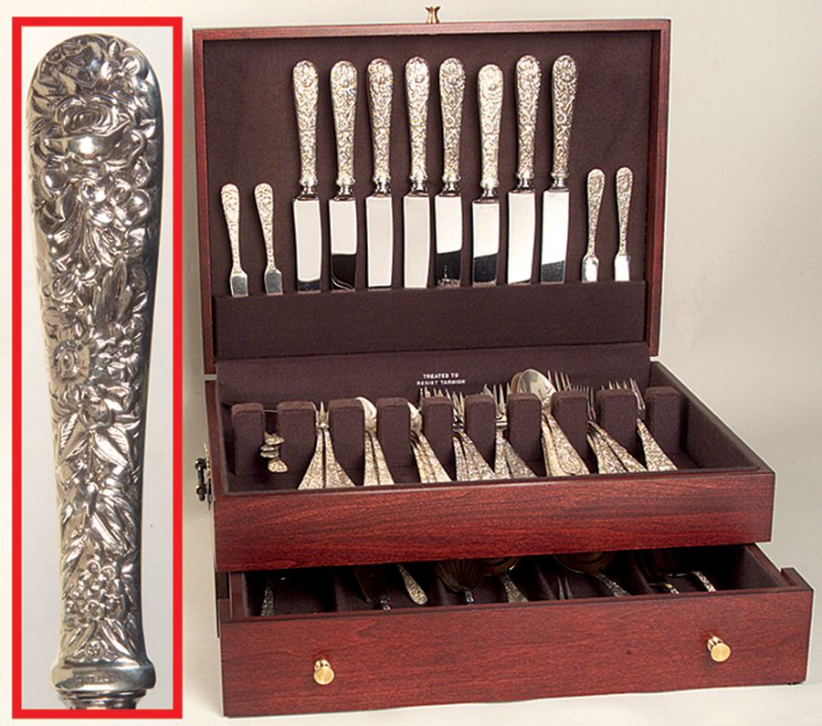 Repousse (Sterling, 1828) 67 Piece Set by Kirk Stieff-1