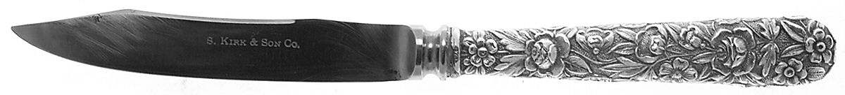 Repousse (Sterling, 1828) Individual Fruit Knife with Stainless Blade by Kirk Stieff-1