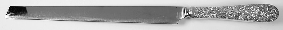 Repousse (Sterling, 1828) Ham Slicer Knife with Stainless Blade by Kirk Stieff-1
