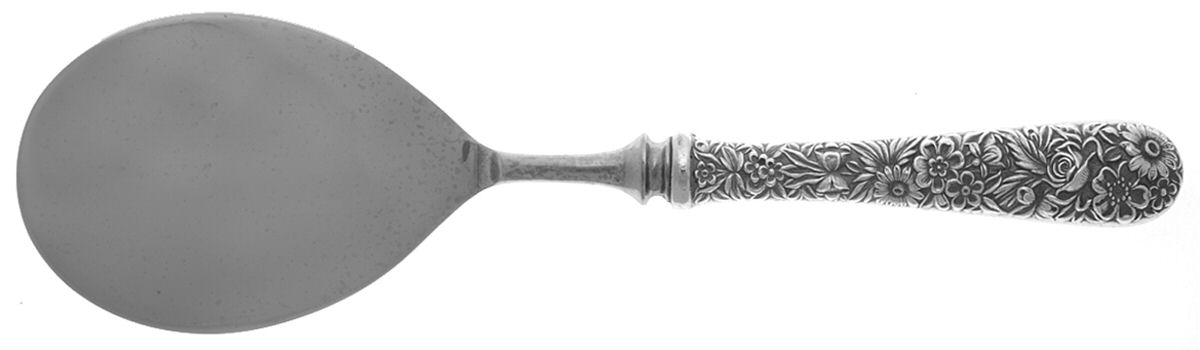 Repousse (Sterling, 1828) Egg Server with Stainless Blade by Kirk Stieff-1