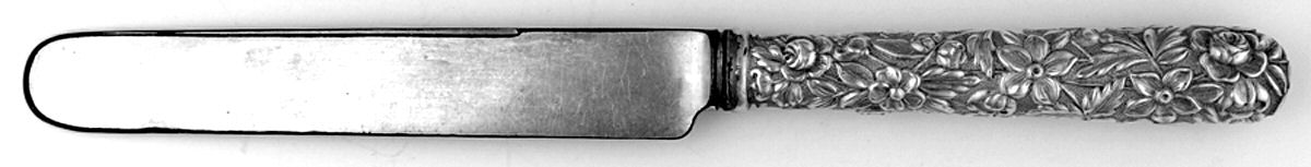 Repousse (Sterling, 1828) Old French Hollow Knife, Full Repousse by Kirk Stieff-1