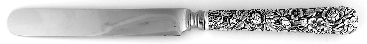 Repousse (Sterling, 1828) Blunt Hollow Knife with Bolster,Full Repousse by Kirk Stieff-1