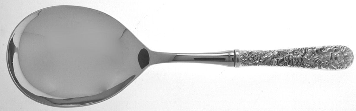 Repousse (Sterling, 1828) Smooth Casserole Spoon with Stainless Bowl by Kirk Stieff-1