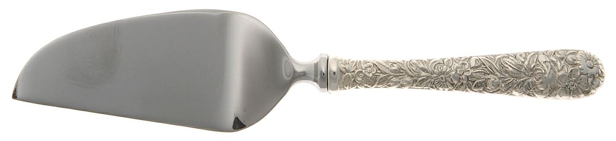 Repousse (Sterling, 1828) Cheese Knife with Stainless Blade by Kirk Stieff-1