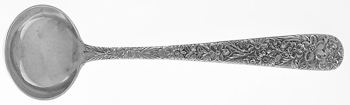 Repousse (Sterling, 1828) Solid Piece Cream Ladle by Kirk Stieff-1