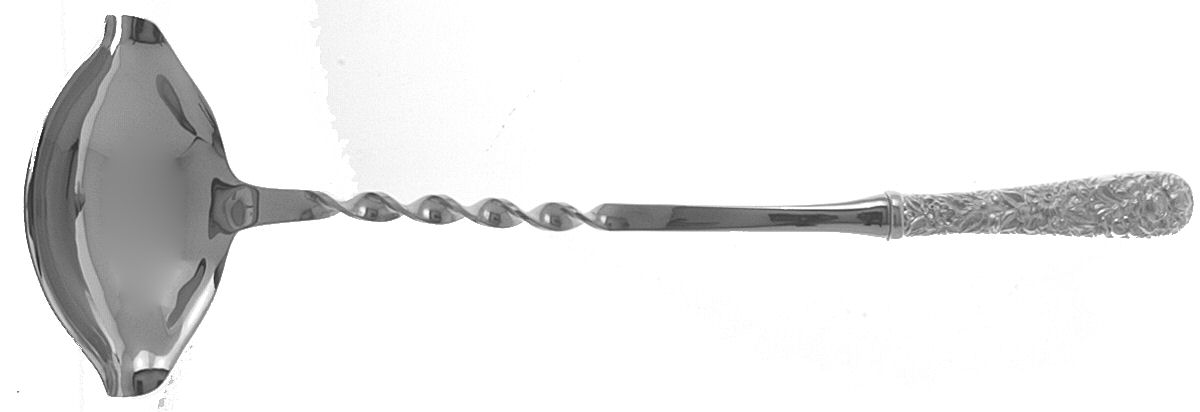 Repousse (Sterling, 1828) Punch Ladle with Stainless Bowl by Kirk Stieff-1