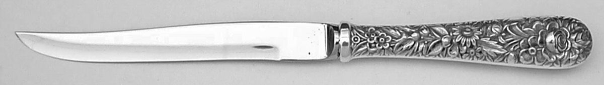 Repousse (Sterling, 1828) Individual Steak Knife w/Bevel Blade by Kirk Stieff-1
