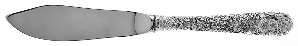 Repousse (Sterling, 1828) Hollow Handle Master Butter Knife by Kirk Stieff-1