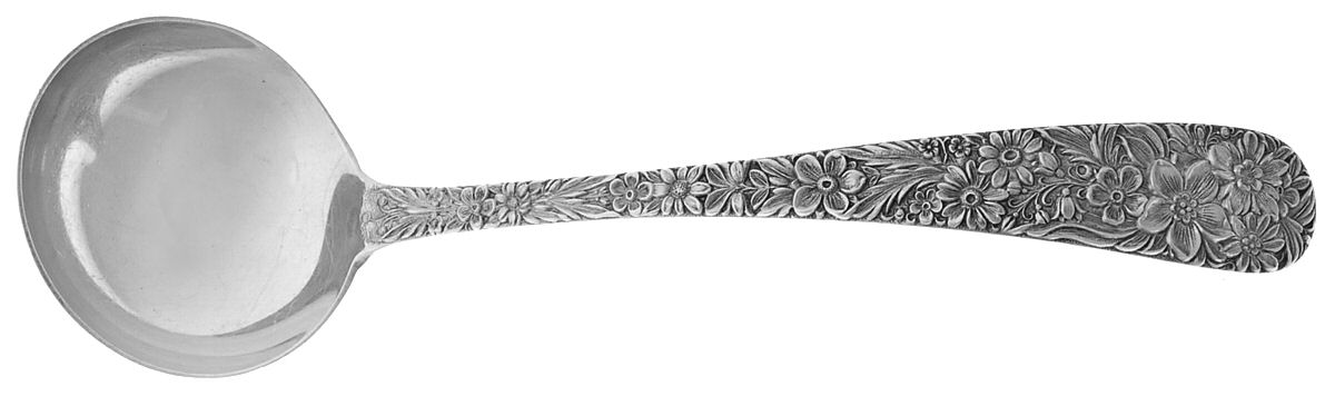 Repousse (Sterling, 1828) Solid Gravy Ladle by Kirk Stieff-1