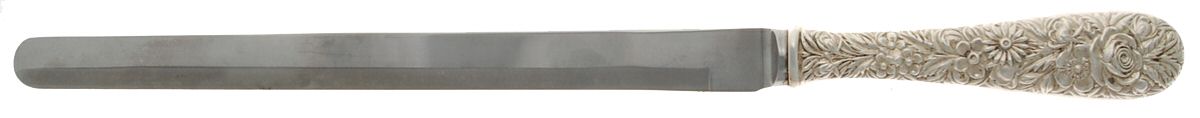 Repousse (Sterling, 1828) Ham Slicer W/Stainless Blade by Kirk Stieff-1