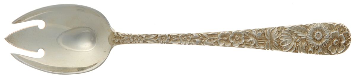 Repousse (Sterling, 1828) Ice Cream Fork by Kirk Stieff-1