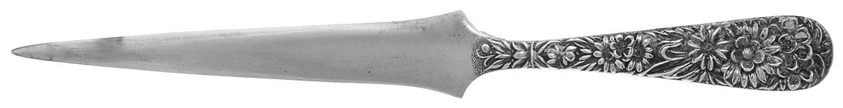 Repousse (Sterling, 1828) Letter Opener Solid Piece by Kirk Stieff-1
