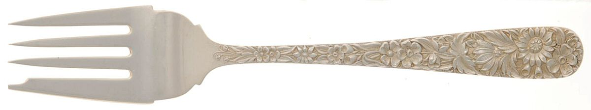 Repousse (Sterling, 1828) Individual Salad Fork by Kirk Stieff-1