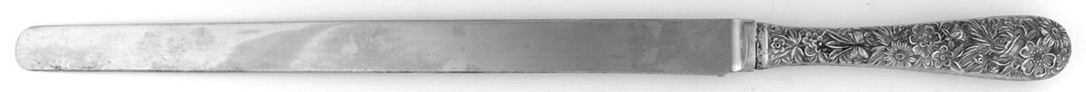 Repousse (Sterling, 1828) Ham Slicer W/Stainless Blade by Kirk Stieff-1