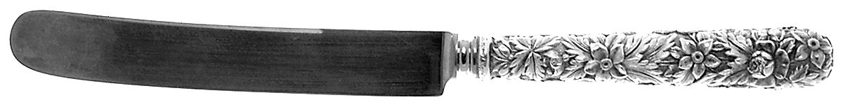 Repousse (Sterling, 1828) Old French Hollow Knife with Bolster by Kirk Stieff-1