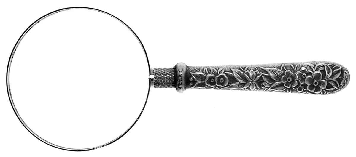 Repousse (Sterling, 1828) Small Magnifying Glass by Kirk Stieff-1