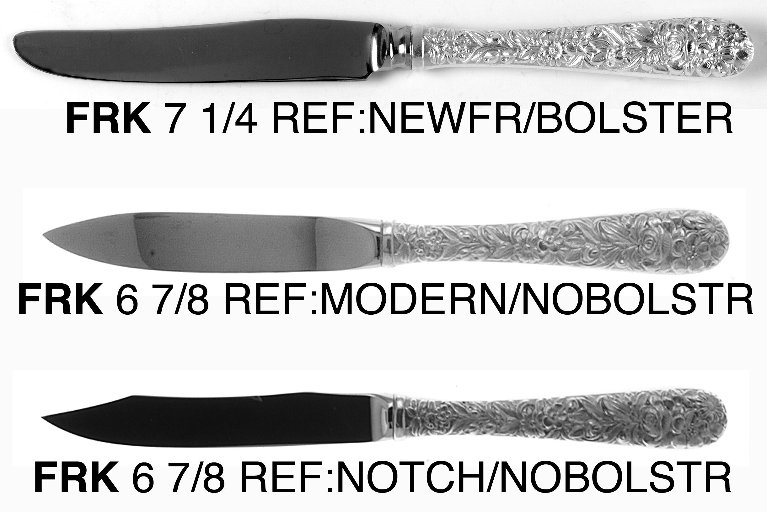 Repousse (Sterling, 1828) Individual Fruit Knife with Stainless Blade by Kirk Stieff-1