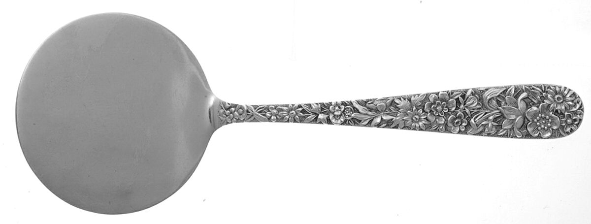 Repousse (Sterling, 1828) Solid Hot Cake Server Large by Kirk Stieff-1