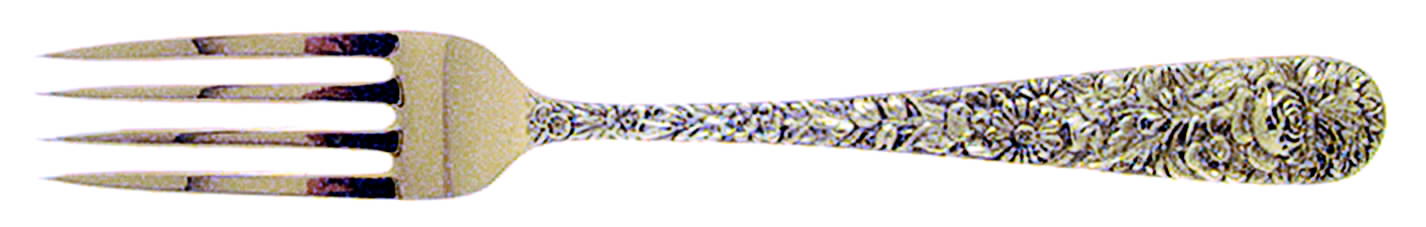 Repousse-Gold Vermeil (Sterling) Fork by Kirk Stieff-1
