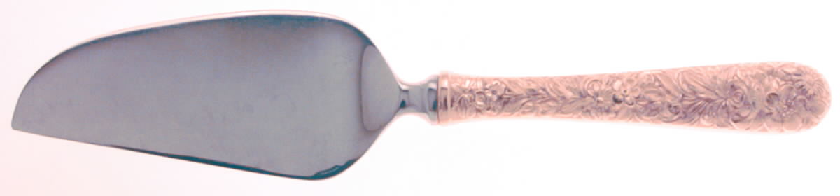 Repousse-Gold Vermeil (Sterling) Cheese Knife with Stainless Blade by Kirk Stieff-1