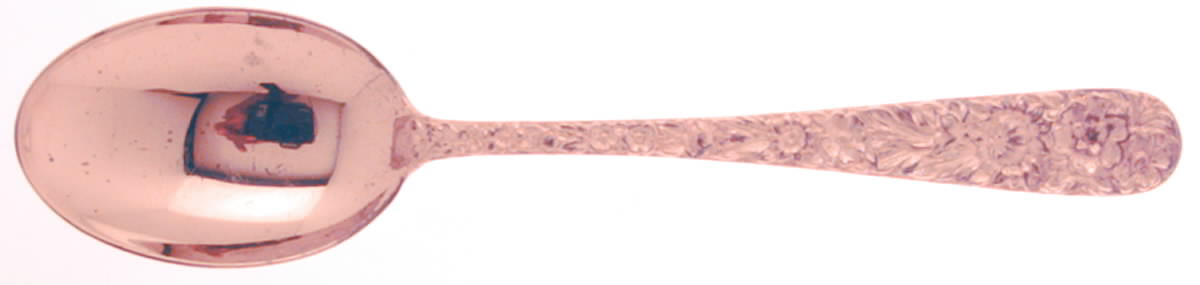 Repousse-Gold Vermeil (Sterling) Place/Oval Soup Spoon by Kirk Stieff-1