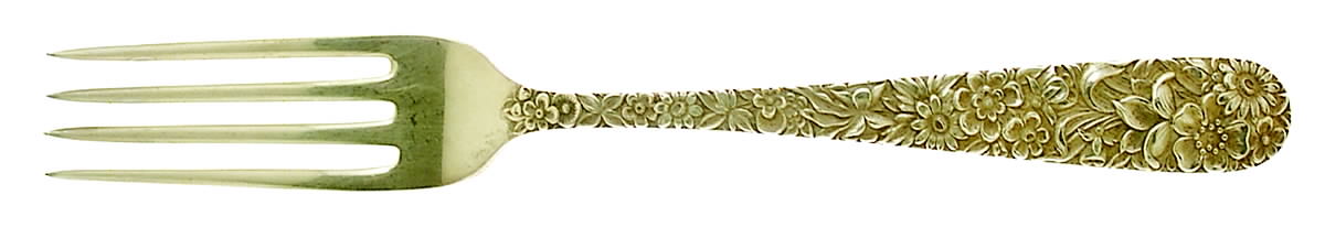 Repousse-Gold Vermeil (Sterling) Fork by Kirk Stieff-1