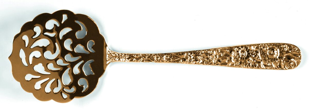 Repousse-Gold Vermeil (Sterling) Tomato Server, Solid Piece by Kirk Stieff-1
