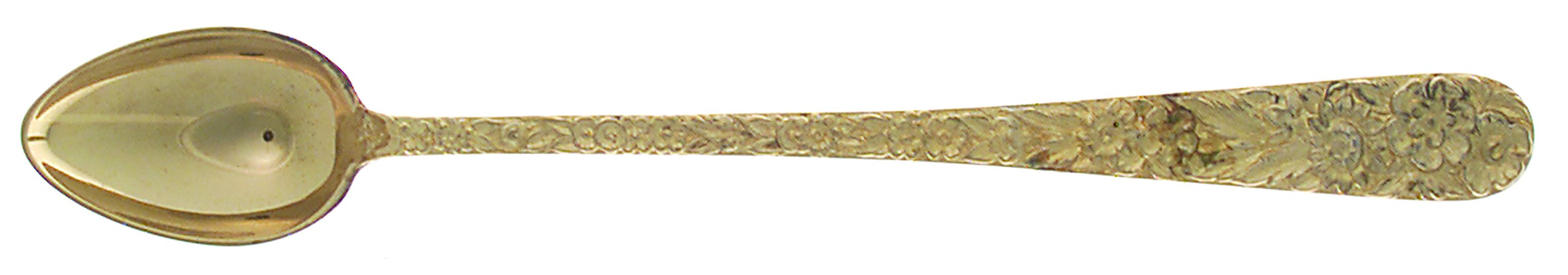 Repousse-Gold Vermeil (Sterling) Iced Tea Spoon by Kirk Stieff-1